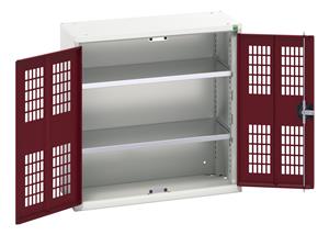 16926730.** verso ventilated door cupboard with 2 shelves. WxDxH: 800x350x800mm. RAL 7035/5010 or selected